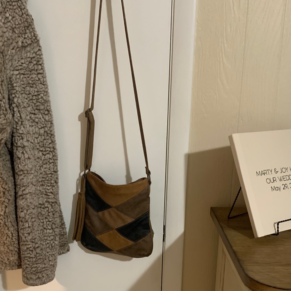 Stylish Brown and Black Crossbody Bag